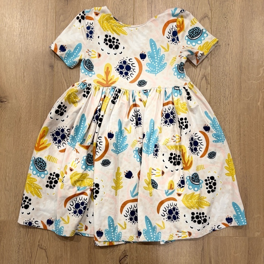 Mila & Rose Pocket Twirl Colorful Kids Dress sz 5-6